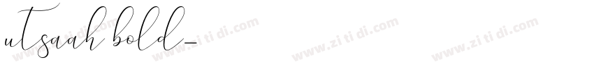 utsaah bold字体转换